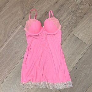 Victoria’s Secret Pink Lace Trim Chemise